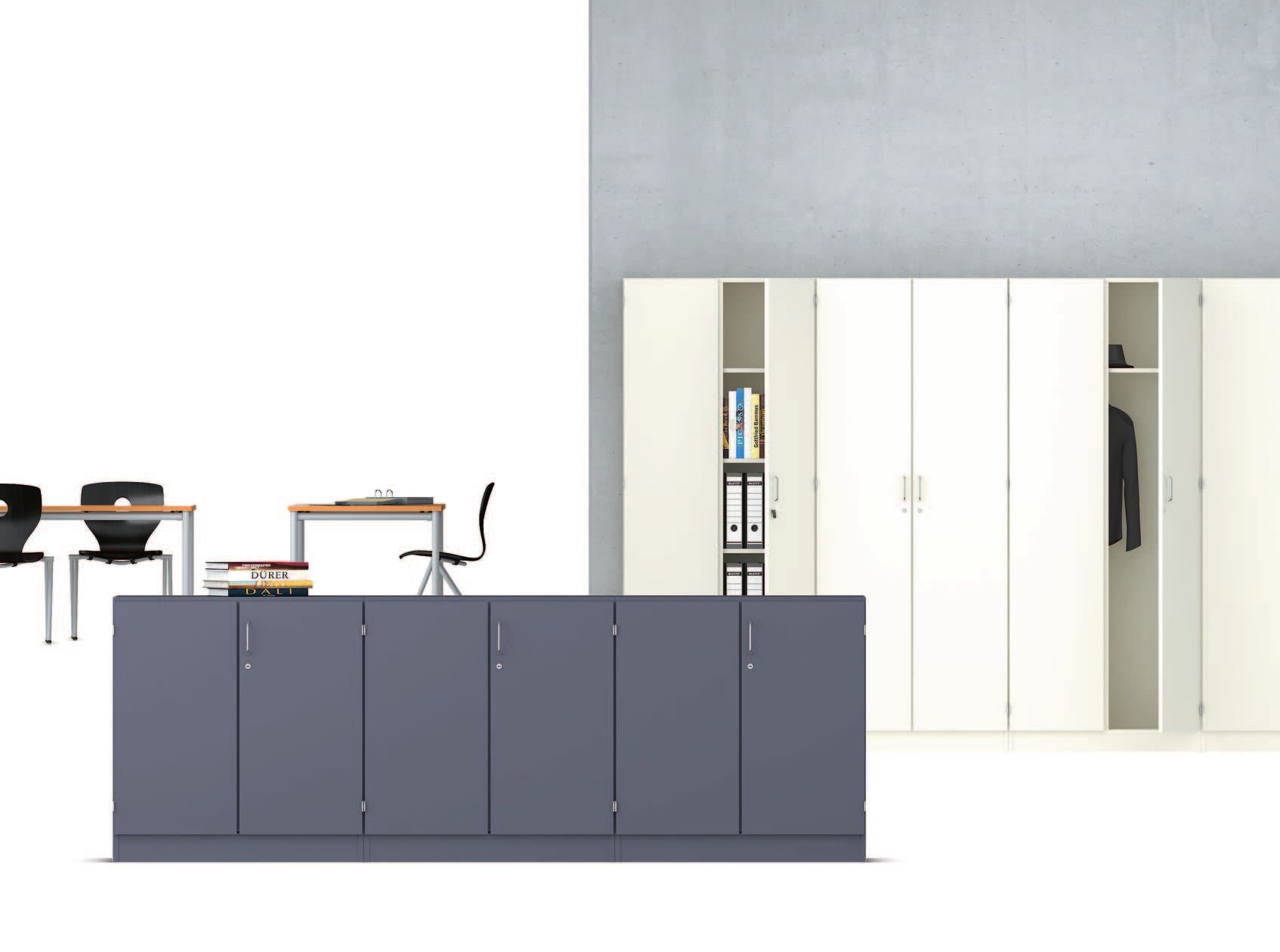 Serie 800, Schranke und Garderobenschranke mit Flugelturen, 80 bis 120 ...